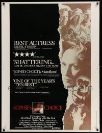 8j218 SOPHIE'S CHOICE 30x40 '82 Alan J. Pakula directed, Meryl Streep, Kevin Kline, Peter MacNicol
