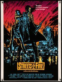 8j222 STREETS OF FIRE 30x40 '84 Michael Pare, Diane Lane, rock 'n' roll, directed by Walter Hill!
