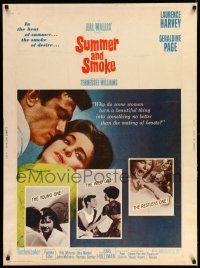 8j223 SUMMER & SMOKE 30x40 '61 close up of Laurence Harvey & Geraldine Page!