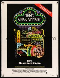 8j229 THAT'S ENTERTAINMENT 30x40 '74 classic MGM Hollywood scenes, it's a celebration!