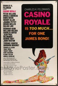 8j252 CASINO ROYALE 40x60 '67 James Bond spy spoof, sexy psychedelic art by Robert McGinnis!