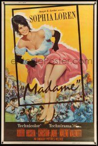 8j314 MADAME SANS GENE style Z 40x60 R63 wonderful art of super sexy Sophia Loren in low-cut dress