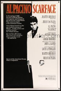 8j342 SCARFACE 40x60 '83 full-length Al Pacino as Tony Montana, Brian De Palma directed!