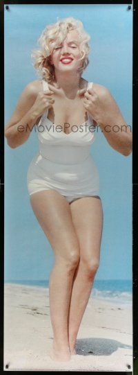 8j064 MARILYN MONROE 26x74 commercial poster '87 great image of the sexy movie legend on beach!