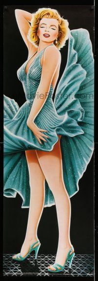8j061 MARILYN MONROE 21x62 Dutch commercial poster '80 Hunt art in classic skirt-blowing pose!