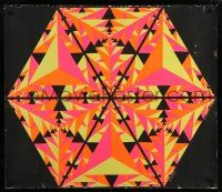 8j055 PASCAL'S TRIANGLE 34x40 commercial poster '70 cool trippy psychedelic art design!