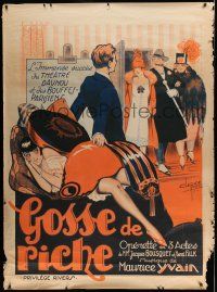 8j001 GOSSE DE RICHE stage play French 1p '24 great art by Francois & Victor Clerice!