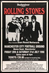 8j050 ROLLING STONES 40x60 English music poster '90 Manchester City Football Ground!