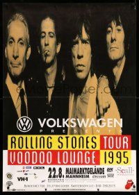 8j049 ROLLING STONES 33x47 German music poster '95 Voodoo Lounge tour!