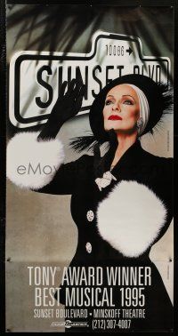 8j088 SUNSET BOULEVARD 42x82 stage poster '90s Andrew Lloyd Webber's musical version, Betty Buckley!