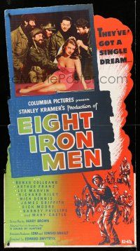 8j399 EIGHT IRON MEN standee '52 World War II soldiers dream about sexy Mary Castle!