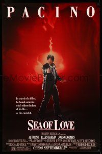 8j127 SEA OF LOVE half subway '89 Ellen Barkin is either the love of Al Pacino's life or the end!