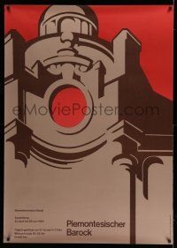 8j029 PIEMONTESISCHER BAROCK 36x50 Swiss Art Exhibition '64 really cool architecture artwork!