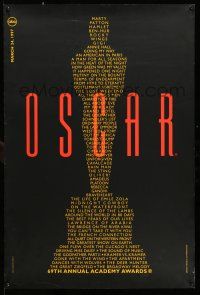 8k014 69TH ANNUAL ACADEMY AWARDS 1sh '97 image of Oscar from winning movie titles!