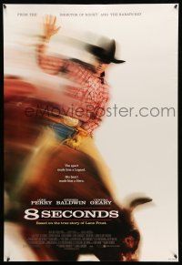 8k025 8 SECONDS 1sh '94 James Rebhorn, cool image of Luke Perry as Lane Frost!