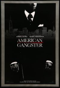 8k053 AMERICAN GANGSTER teaser DS 1sh '07 close-up of Denzel Washington, Ridley Scott directed!