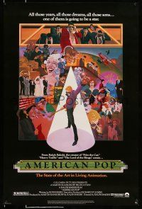 8k056 AMERICAN POP 1sh '81 cool rock & roll art by Wilson McClean & Ralph Bakshi!