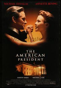 8k057 AMERICAN PRESIDENT advance DS 1sh '95 Michael Douglas, Annette Bening, directed by Rob Reiner