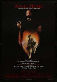 8k064 ANGEL HEART 1sh '87 Robert DeNiro, Mickey Rourke, directed by Alan Parker!