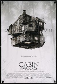 8k118 CABIN IN THE WOODS advance DS 1sh '11 Kristen Connolly, Chris Hemsworth, creepy image!