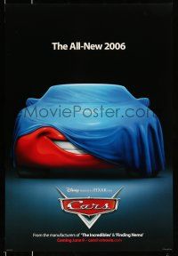8k122 CARS advance DS 1sh '06 Walt Disney Pixar animated automobile racing, Lightning McQueen!