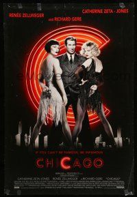 8k146 CHICAGO int'l DS switched style 1sh '02 Richard Gere, Catherine Zeta-Jones & Renee Zellweger!