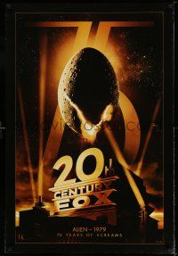 8k010 20TH CENTURY FOX 75TH ANNIVERSARY 27x40 commercial poster '10 image of Alien egg hatching!