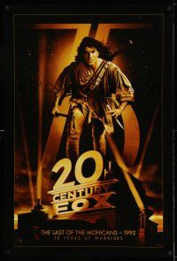 8k012 20TH CENTURY FOX 75TH ANNIVERSARY 27x40 commercial poster '10 Last of the Mohicans!