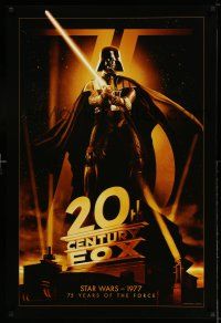 8k001 20TH CENTURY FOX 75TH ANNIVERSARY 27x40 commercial poster '10 Darth Vader, Star Wars!