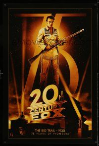 8k006 20TH CENTURY FOX 75TH ANNIVERSARY 27x40 commercial poster '10 John Wayne in Big Trail!