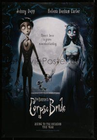 8k180 CORPSE BRIDE teaser DS 1sh '05 Tim Burton stop-motion animated horror musical!