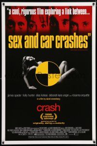 8k184 CRASH reviews 1sh '96 David Cronenberg, James Spader, bizarre sex movie!