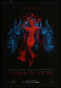 8k185 CRIMSON PEAK teaser DS 1sh '15 Guillermo del Toro horror, cool ghostly Mia Wasikowska!