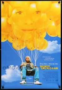 8k195 DANNY DECKCHAIR advance 1sh '04 wacky image of Rhys Ivans in lawn chair with many balloons!