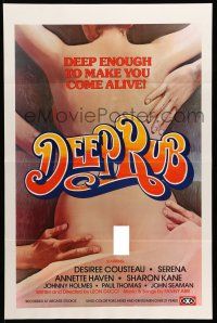 8k213 DEEP RUB 1sh '79 sexy artwork, deep enough to make you come alive!
