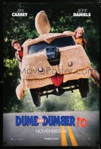 8k227 DUMB & DUMBER TO teaser DS 1sh '14 wacky Jim Carrey & Jeff Daniels in title roles!