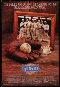 8k232 EIGHT MEN OUT 1sh '88 John Sayles, John Cusack, Chicago Black Sox, baseball!