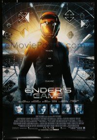 8k237 ENDER'S GAME advance DS 1sh '13 Harrison Ford, Asa Butterfield in the title role!