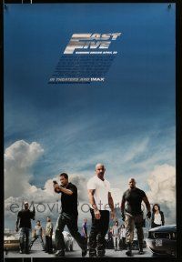 8k254 FAST FIVE advance DS 1sh '11 Vin Diesel, Paul Walker, Dwayne Johnson, street racing action!