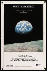 8k268 FOR ALL MANKIND 1sh '89 wonderful art of the Earth from the moon by Astronaut Bean!