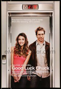 8k296 GOOD LUCK CHUCK advance 1sh '07 image of sexy Jessica Alba with Dane Cook!