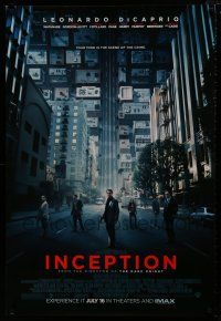 8k361 INCEPTION advance DS 1sh '10 Christopher Nolan, Leonardo DiCaprio, Gordon-Levitt!