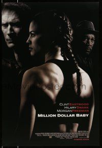 8k489 MILLION DOLLAR BABY int'l advance DS 1sh '04 Clint Eastwood, boxer Hilary Swank, Freeman!