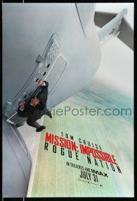 8k498 MISSION: IMPOSSIBLE ROGUE NATION teaser DS 1sh '15 Tom Cruise hanging off of airplane!