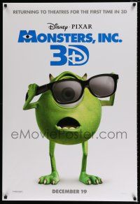 8k504 MONSTERS, INC. advance DS 1sh R12 Disney & Pixar computer animated CGI cartoon!