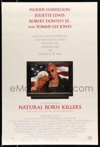 8k533 NATURAL BORN KILLERS DS 1sh '94 Oliver Stone, Woody Harrelson & Juliette Lewis on TV!