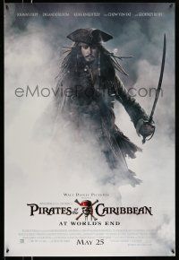 8k575 PIRATES OF THE CARIBBEAN: AT WORLD'S END advance DS 1sh '07 Johnny Depp as Captain Jack!