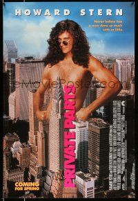 8k592 PRIVATE PARTS advance 1sh '96 naked Howard Stern in New York City!