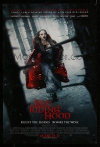 8k613 RED RIDING HOOD advance DS 1sh '11 Amanda Seyfried, believe the legend, beware the wolf!