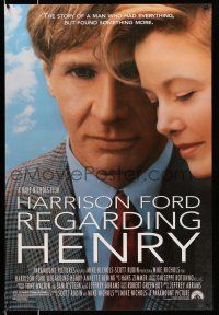 8k615 REGARDING HENRY 1sh '91 Harrison Ford, Annette Benning, directed by Mike Nichols!